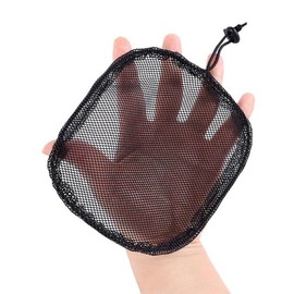 5 Pcs Hair Net for Wig Making Afro Puff Drawstring Ponytail And Afro Hair Bun - Black Glueless Ponytail Hairnet with 10 Pcs Wig Combs - Adjustable Strap Afro Hair Bun Weaving Net For Women (L/Square)