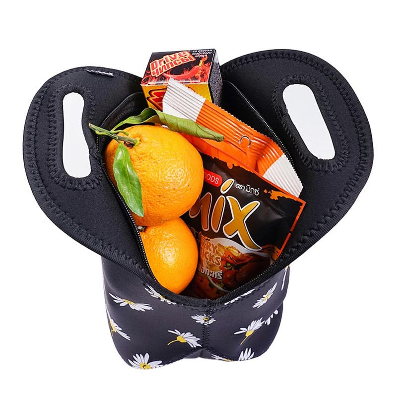 Insulated Neoprene Lunch Bag for Women,Men and Kids, Reusable Soft