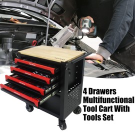 Dithoko 439-Piece Mechanics Tool Set, Household Tool kit with 3-Drawer Heavy Duty Metal Box, Portable Tool Box for Home/Auto Repair - Gift for Men