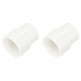 uxcell 2 Pcs UPVC Reducer Pipe Fitting, 1-1/4"x1 PVC Straight Pipe Coupling Adapter Connector for Home Sewer Plumbing Water Line, White