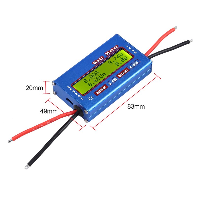 Yosoo Measuring Value Display DC 60V/100A High Precision Power Meter