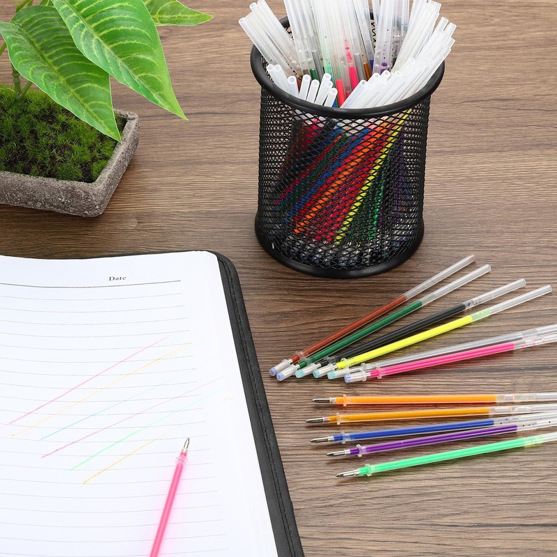 PATIKIL 1mm Gel Pens Refills, 24 Pack Fluorescence Metallic Ink