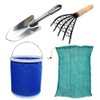Nanairo-kan Clam Hunting, 4-Piece Set, Rake, Scoop, Bucket, Net, Shell