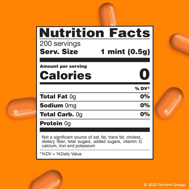 Tic Tac Orange Flavored Mints, 4 Bottle Packs, On-The-Go Refreshment,