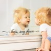 KWOYOS Now Say Cheese Mirror Decal, Rearview Mirror Decal, Vanity