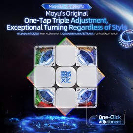 CuberShop Moyu Super WeiLong V2 3x3 20-M Ball Core MagLev (UV Coated) Stickerless Speed Cube, moyu WeiLong Pro 20 Magnets Magnetic+MagLev+Ball Core 3x3 UV, 2025 Flagship (Magic Clothes Pro Version)