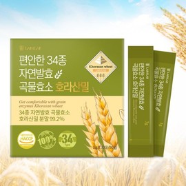 Lap on Lap 랩온랩 편안한 34종 자연발효 곡물효소 호라산밀 카무트 유산균 30포 Lap on Lap Comfortable 34 Types of Naturally Fermented Grain Enzymes Haurasan Wheat Kamut Probiotics 30 Sachets