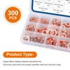 LordHardware 300PCS Copper Crush Sealing Washers Assortment Kit M5 M6