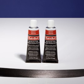 AMACO Rub n Buff Wax Metallic Finish - 2 Rub n Buff Ebony 15ml Tubes - Versatile Gilding Wax for Finishing Furniture Antiquing and Restoration - Rub and Buff Colors Set of Two