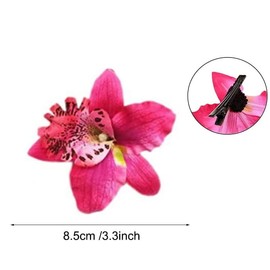 Pack of 10 Orchid Hair Clips, Flower Hair Clips, Bridal Wedding Hair Accessories, Hair Pins for Girls Women Party