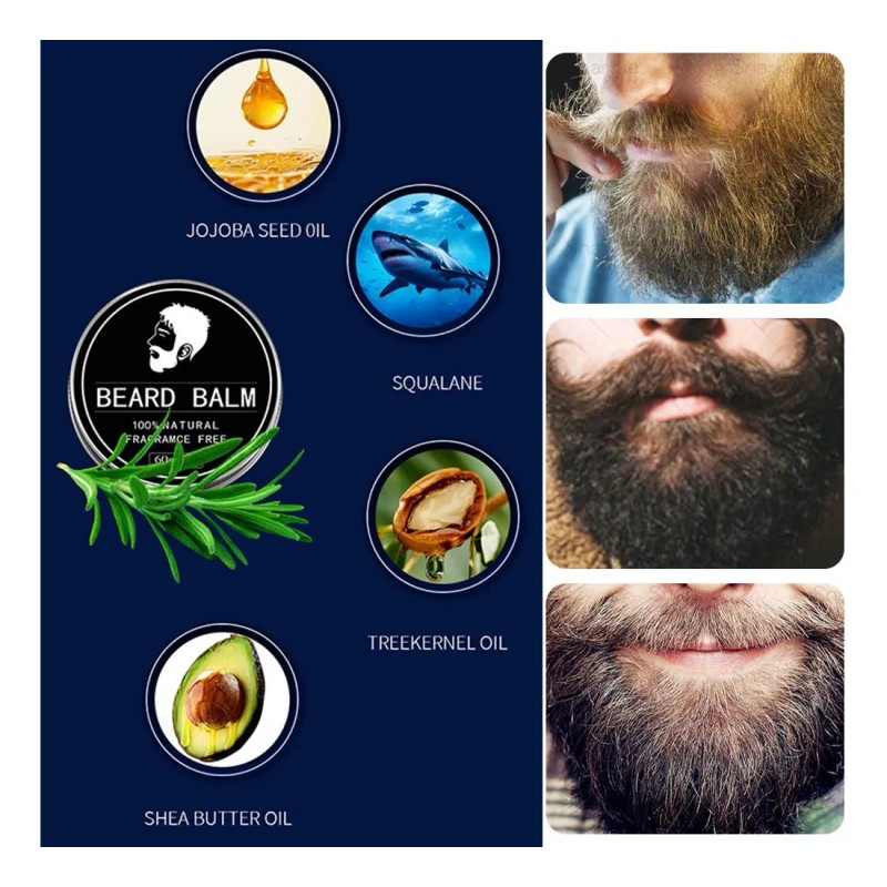 2pcs Bálsamo Ultra Potente Para Crecimiento De Barba - Fina