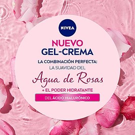 NIVEA Gel Crema Hidratante Facial Agua De Rosas (50 ml), con Ácido Hialurónico para una piel radiante y fresca  Crema Facial Hidratante 5 En 1...     