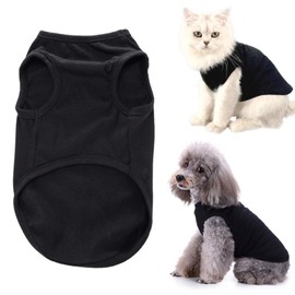 CAISANG Dog Shirts Puppy Clothes for Small Dogs Boy, Pet T-Shirts Doggy Vest Apparel, Comfortable Summer Shirts Beach Wear Clothing, Outfits for Medium Dog, Kitty Cats, Soft Cotton Tops