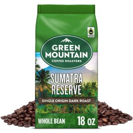 Green Mountain Dark Roast Coffee 18oz Fair Trade Organic 100 Arabica Bold Flavor