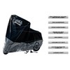 Heavy Duty Motorcycle Cover, Breathable, Reflective Strips, Elastic Bottom, Luggage