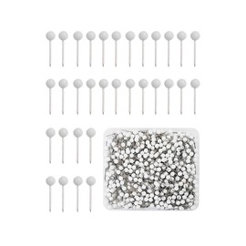 500 Pieces Map Push Pins, Small Round Head Marking Pins, Short Map Pins, Round Head Push Pin, Push Pins Map Pins, Push Pins Map Tacks, Map Tacks Marking Pins, Map Tacks Push Pins (White)
