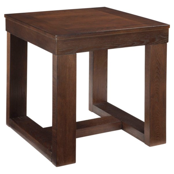 Signature Design by Ashley Watson Classic Oversized Square End Table, Dark Brown