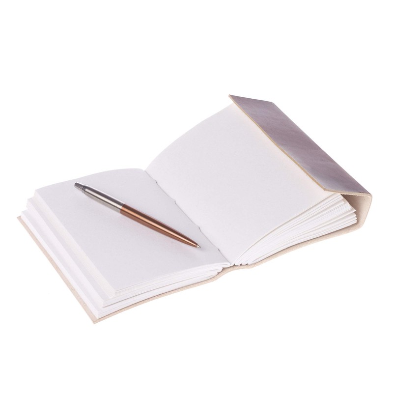 Medium Stitched Leather Journal | 125 Unlined Recycled Paper Pages