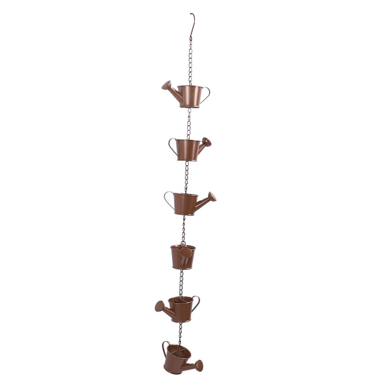 Rain Chain Watering Can Bucket Shaped Decorative 6 Cups Rainwater