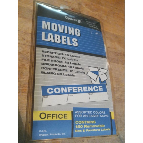 CHATEAU MOVING LABELS CONFERENCE OFFICE 150 Removable Box & Furniture
