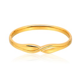 MILAKOO Women's Bangle Bracelets with Cubic Zirconia Crystal Decor Love Friendship Knot Bracelet for Women Mother Wife, Stainless Steel, No gemstone