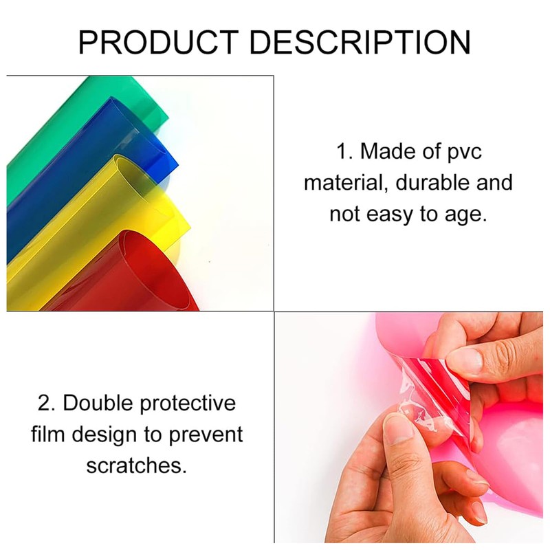 14 Pcs A4 Colour Overlays for Dyslexia, Coloured Transparency Sheets,