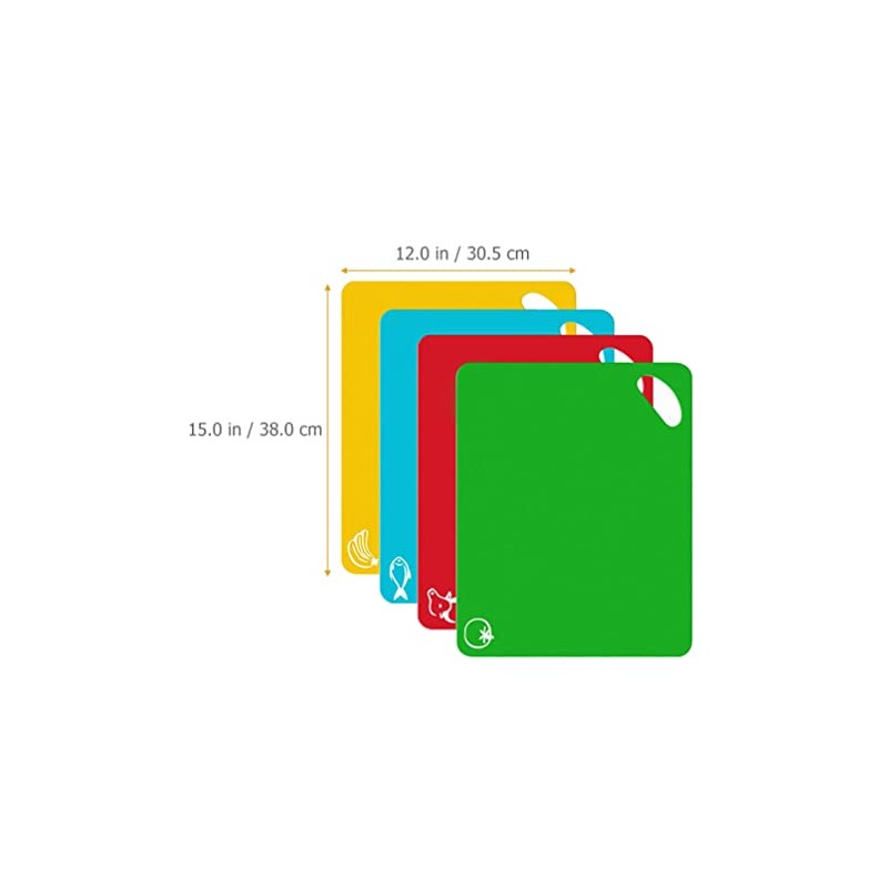 iplusmile 4piezas Tablero De Corte Antideslizante De Plástico Flexible Para
