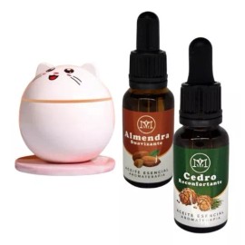 Naturaleza Mexicana Kit Difusor +2 Aceites Esenciales(almendra Y Cedro)