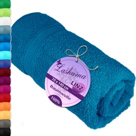 Lashuma 100% Cotton Bath Towel Blue - Petrol, Linz Premium Men's Bath Towel 70 x 140 cm