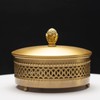 YACSNBF Gold Brass Decorative Boxes With Strawberry shape Handles, Jewelry