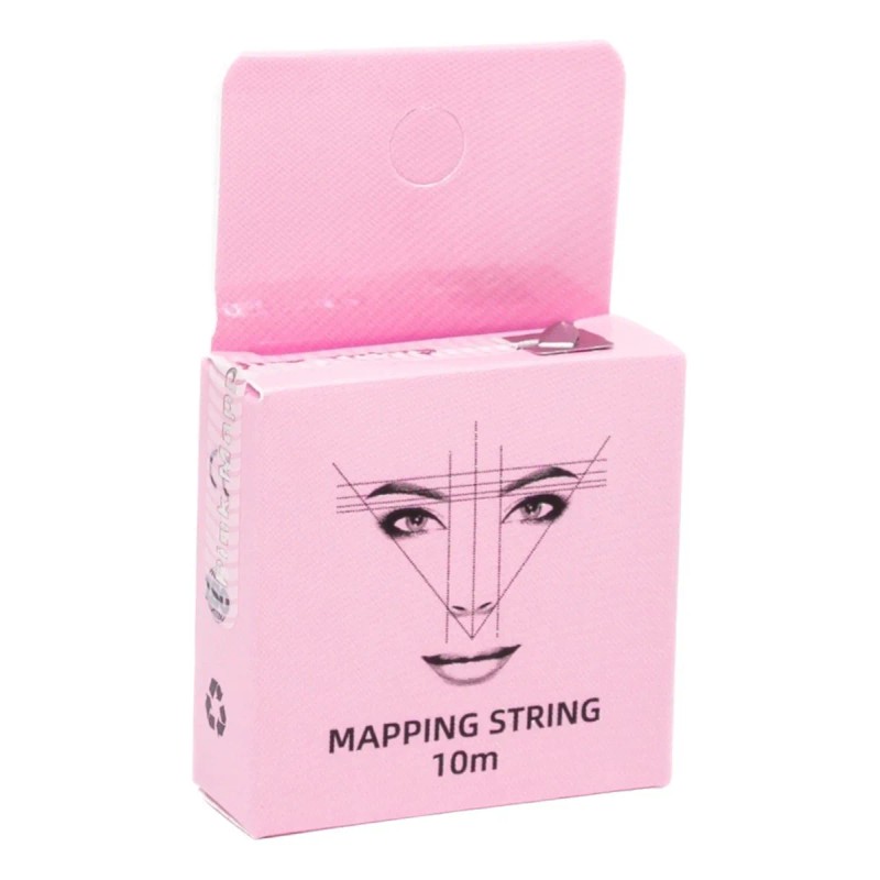 Hilo Entintado Mapping Para Trazar Diseño Microblading Color Rosa