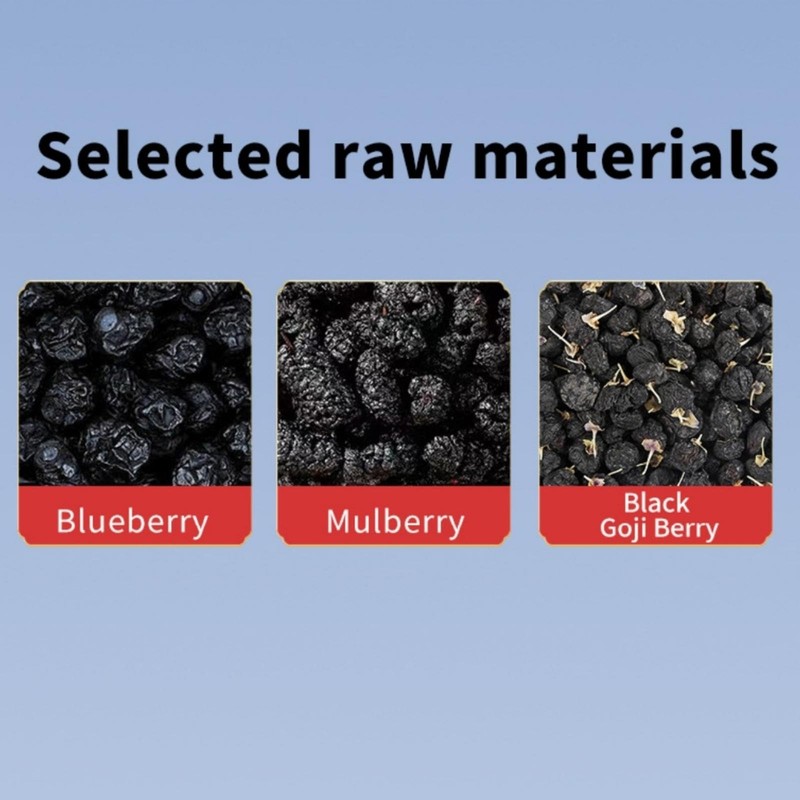 Blueberry Tea Bags, Premium Blueberries Mulberries Black Goji Berries Blend