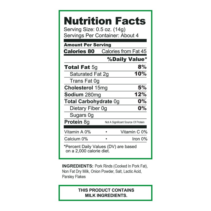 Pork King Good Onion And Sour Cream Flavored Pork Rinds