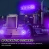 Wodvyss 2Pcs Glass Watermelon Lights, Purple LED Side Marker Turn