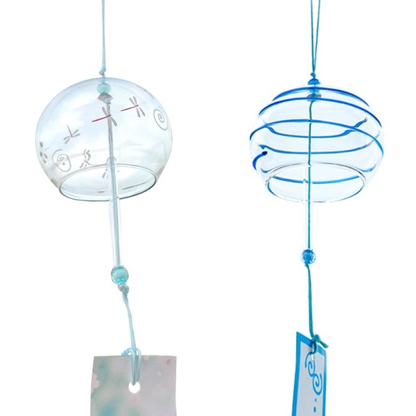 MinniLove Wind Chime, Glass Wind Chime, Summer Cool Hanging Decoration, Summer Festival, Window Decoration, Roof Decoration, Wind Chime, Decoration, Indoor and Outdoor Use, Blessings, Good Luck,