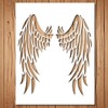 Angel Wings Stencil | Reusable Inspirational Valentines Day Angel Wings Stencils for Painting on Wood, Glass, Wall, Rock, Fabric, Walls, Canvas, Glassware, Spray Painting, Airbrushing (8.5"x 11" (2))