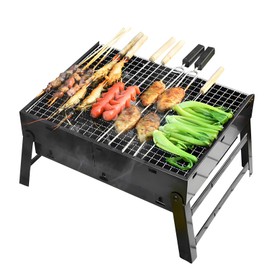 BBQ Charcoal Grill, Barbecue Grills Folding Portable Lightweight Small Barbecue Grill Tools For Outdoor Grilling Cooking Camping Hiking Picnics Tailgating Backpacking Party Father's Day Gift