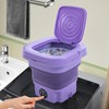 LINISHOP Foldable Washing Machine 8L Portable Mini Washer Semi-automatic Freestanding