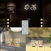 KOSUMOSU Digital Clock, LED Table Clock, Wall Clock, Adjustable Brightness