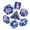 Cusdie 7-Die DND Dice, Polyhedral Dice Set Filled with Eyeball,
