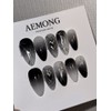 [Hiphan Nail Daily Nail] Black and White Detail Heart Line