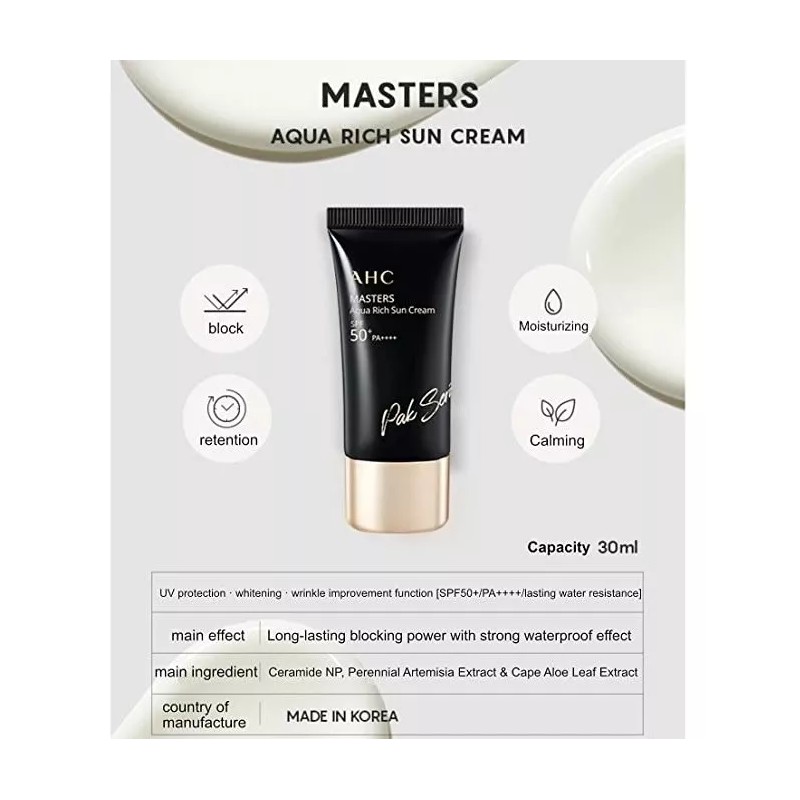 AHC Paquete De 2 Cremas Solar Ahc Aqua Rich Spf50+