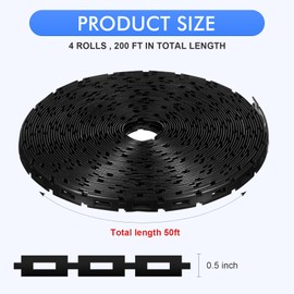 Wesiti 200 ft Plastic Chain Lock Tree Tie 1/2 Inch Wide Adjustable Tree Support Straps Plant String Swing Strap Flexible Reusable Ties for Staking for Garden Accessories