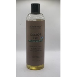 Majestic Pure Castor Oil 16oz Therapeutic Grade Cold-Pressed