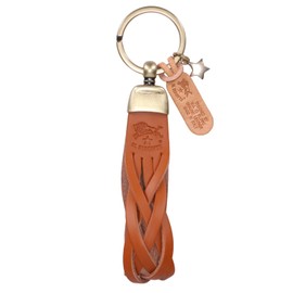 Irbizonte Key Ring Key Ring Keychain, Men's, Women's, IL BISONTE SKH040 PG0001 PG0012, (2) CARAMEL(CA101B)