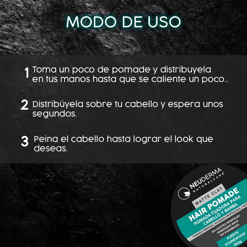 Pomada Arcilla Mate Para Cabello | Mate | Fuerte |