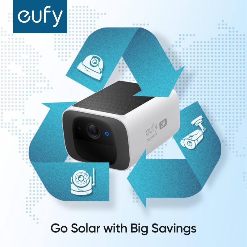 eufy Security SoloCam S220, Solar Security Camera, Wireless Outdoor Camera,