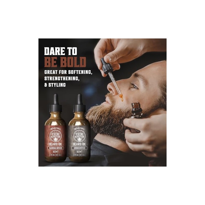 Beard Oil Conditioner- All Natural Unscented Organic Argan & Jojoba