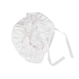 Mikinona Night Sleep Elastic Silk Sleeping Cap for Women Soft White Shower Hat to Protect Hair Durable Design with Ample for Long Hair for Home Use