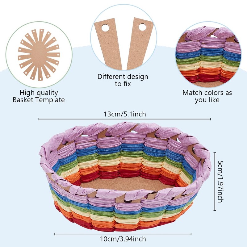 FREEBLOSS 15 Set Basket Weaving Kit Basket Making Kit for